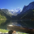 P�edn� Gosausk� jezero - pohled na Hohes Kreuz, N�zk� a Vysok� Dachstein, Schneebergwand, Torstein
